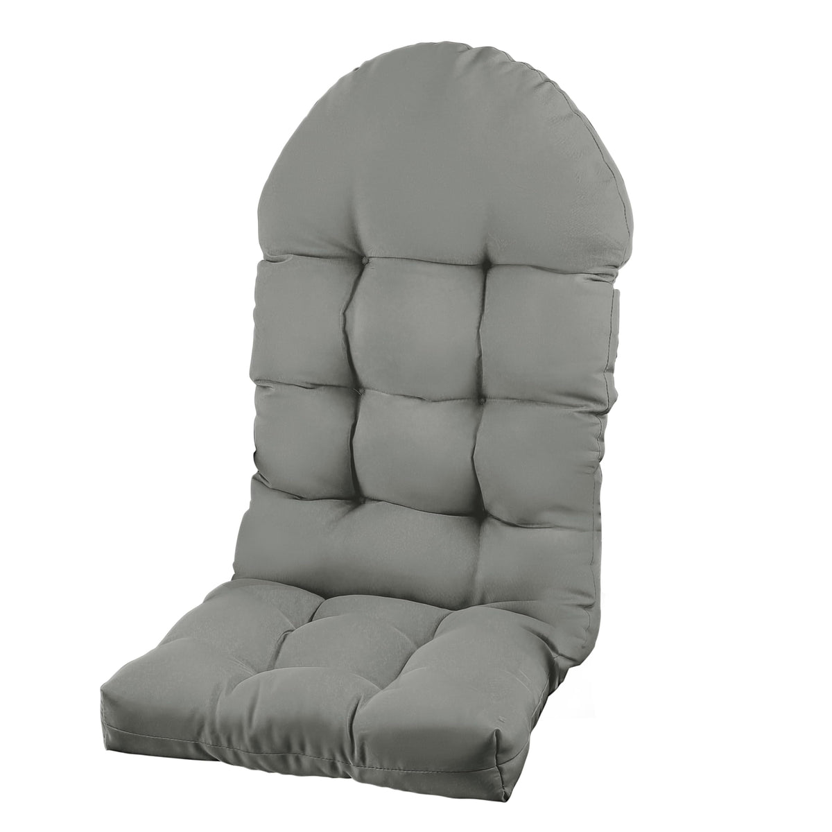 PNP HWJIAJU front view of gray Adirondack cushion shows full two-piece comfort