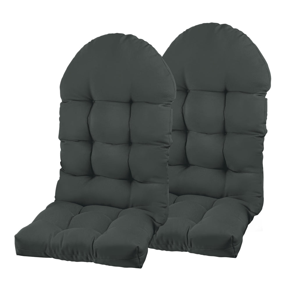 PNP HWJIAJU front view of dark grey Adirondack cushions showing full set comfort