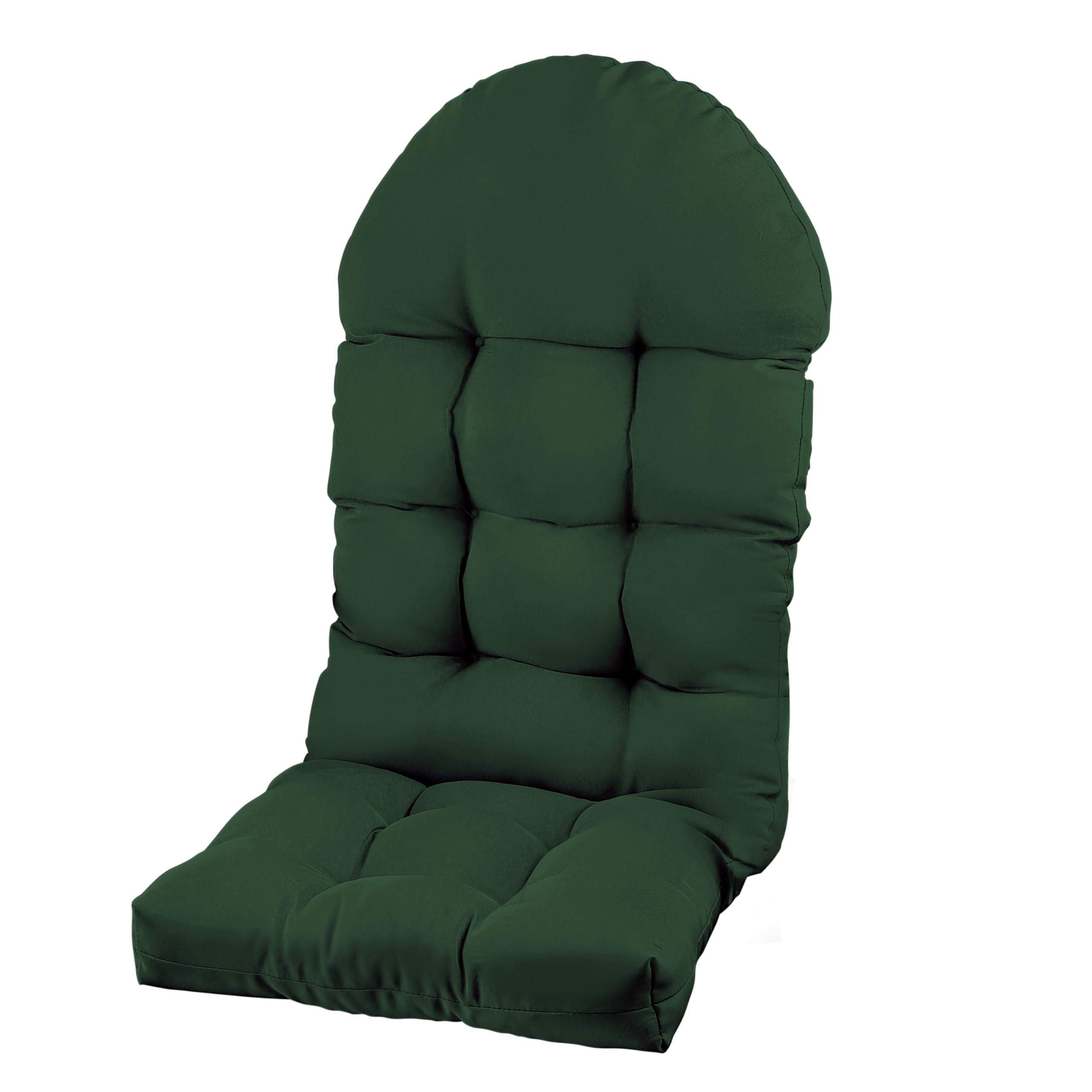 PNP HWJIAJU front view of dark green Adirondack cushion showing neat fit and comfort