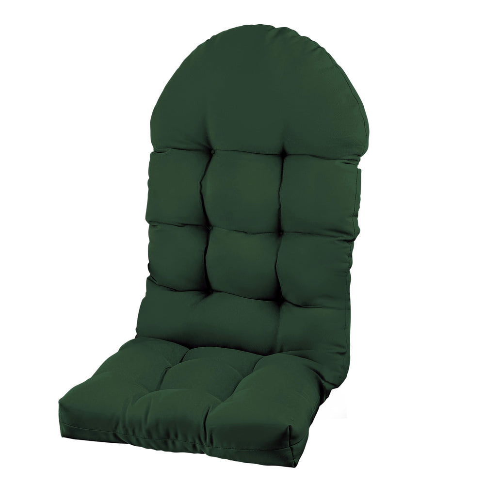PNP HWJIAJU front view of dark green Adirondack cushion showing neat fit and comfort