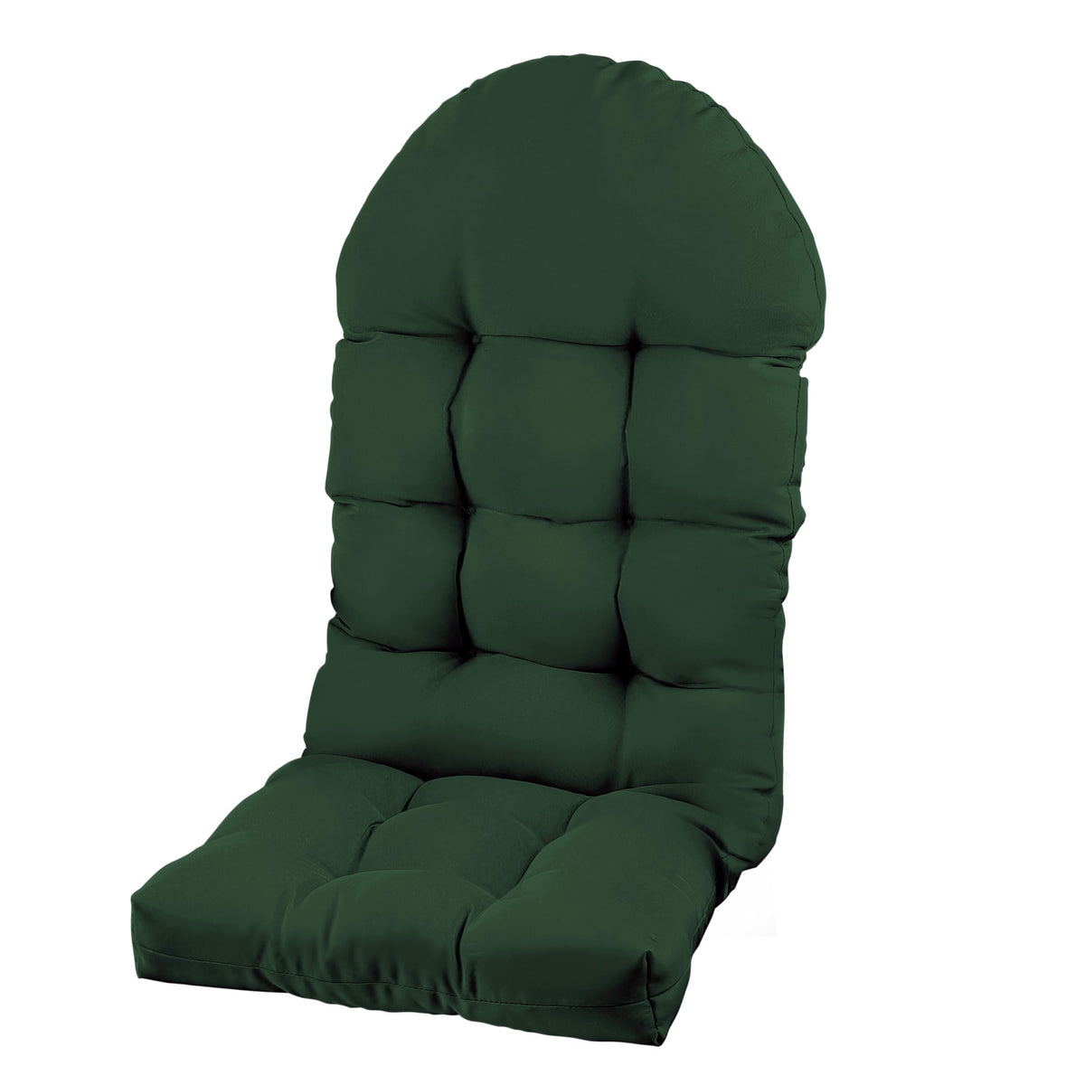 PNP HWJIAJU front view of dark green Adirondack cushion showing neat fit and comfort