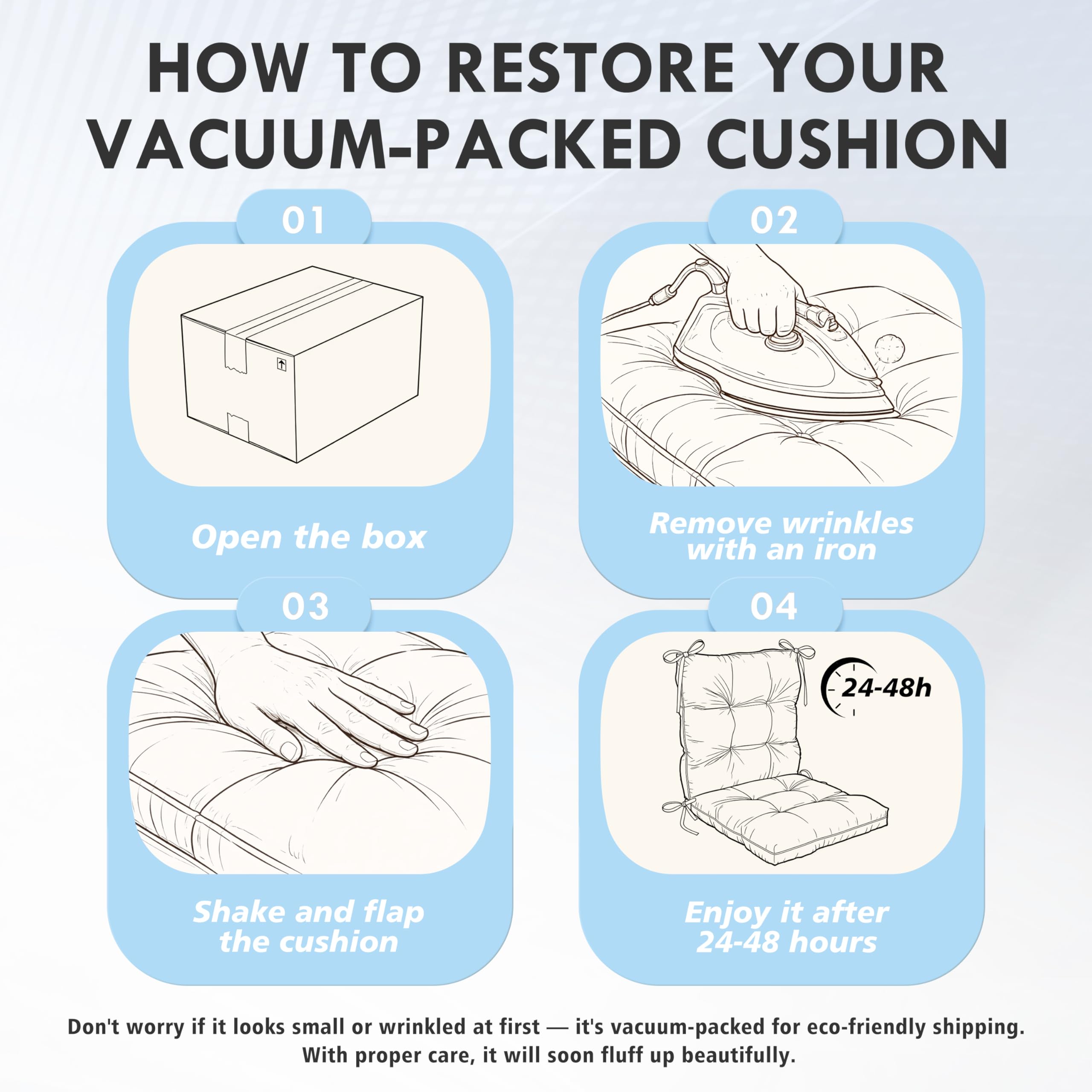PNP HWJIAJU cushion next to chair to show true size and fit