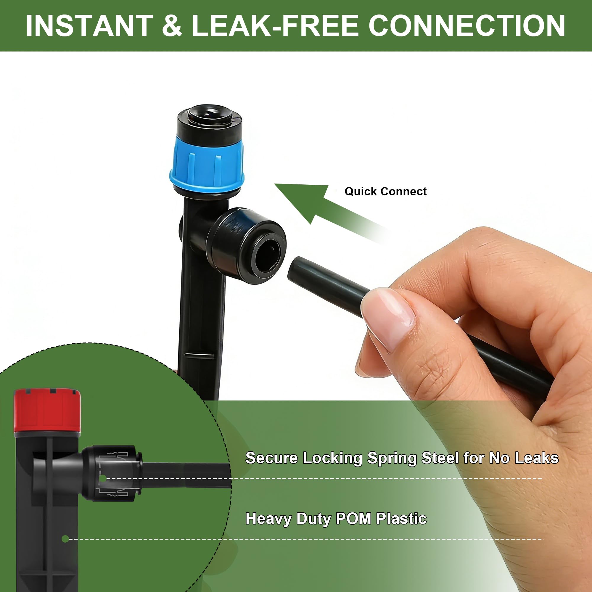 POCKET PANDA adjustable vortex, stream, and mister emitters displaying flow control benefits