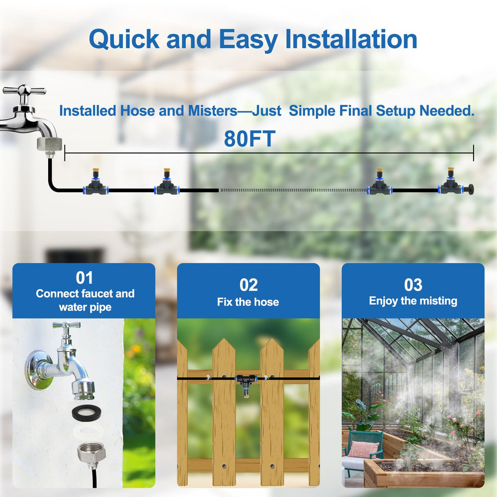 POCKET PANDA misters inside a greenhouse boosting plant comfort and airflow
