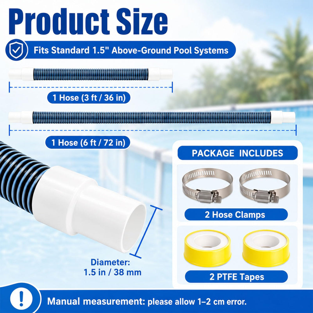Podoy three-foot hose end close-up showing smooth cut and secure fit