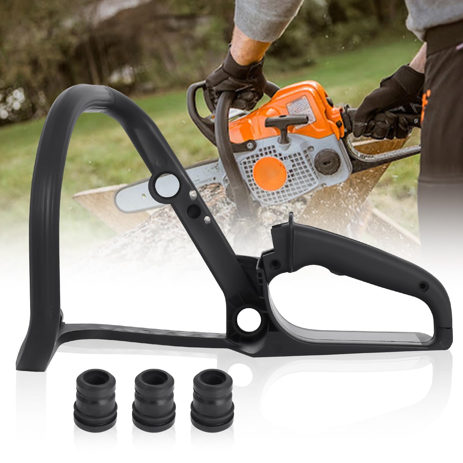 Podoy handle frame front view showing fit and improved control