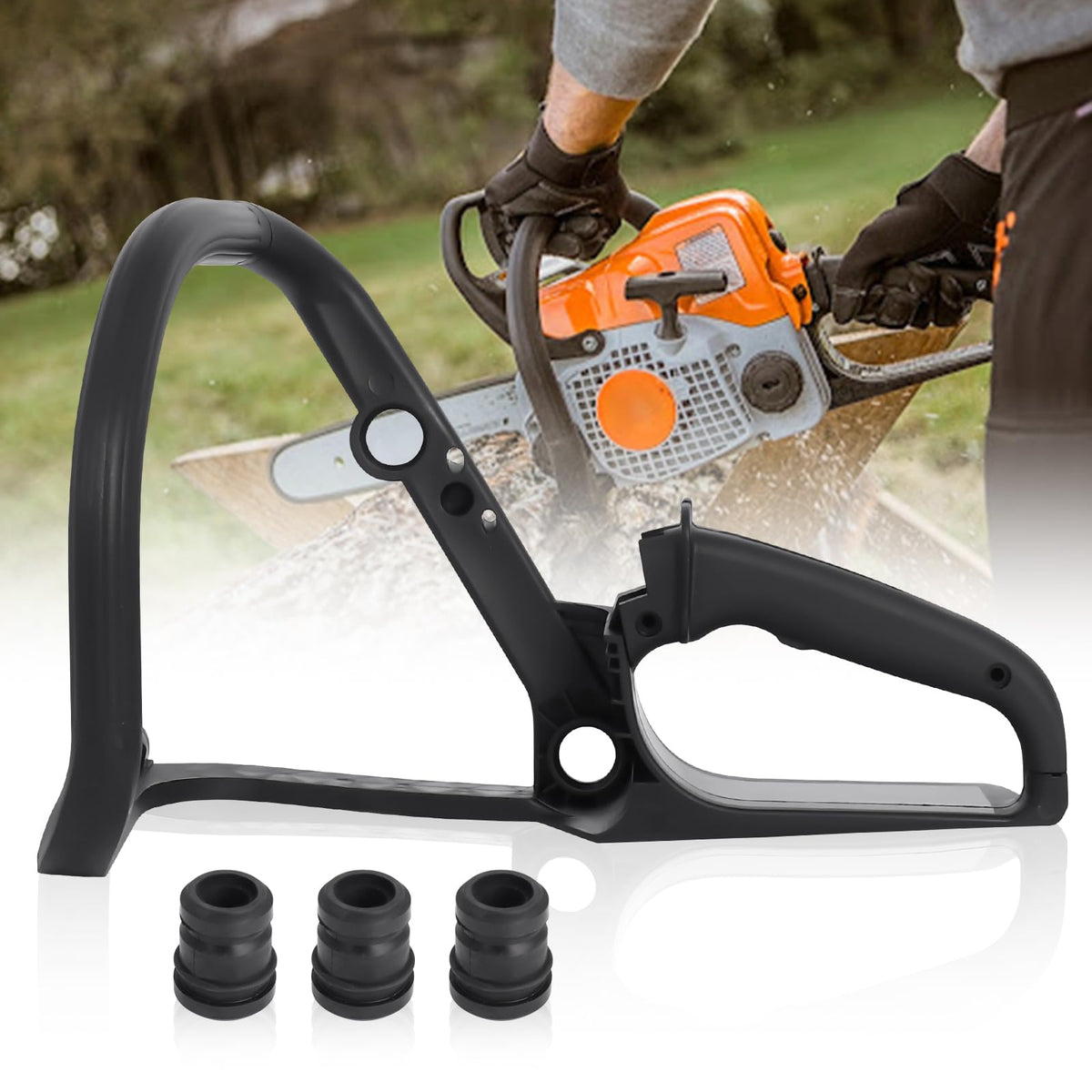 Podoy handle frame front view showing fit and improved control