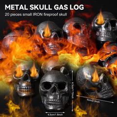 Poen close-up of skull texture highlighting durable iron detail and heat resistance