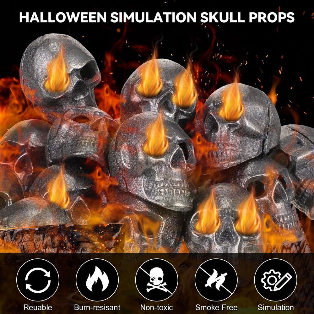 Poen skull eye socket with flame visible showing enhanced flame effect