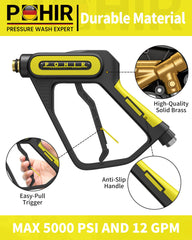 POHIR 40-inch extension wand detail illustrating reach and angled cleaning