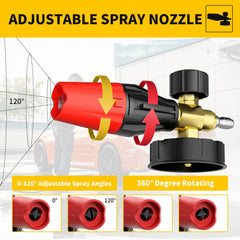 POHIR 50ft high-pressure hose texture and brass fitting for durable, kink-resistant use
