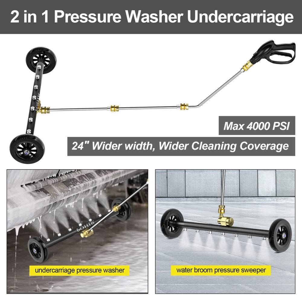 POHIR close-up of seven high-pressure nozzles and brush assembly for consistent spray