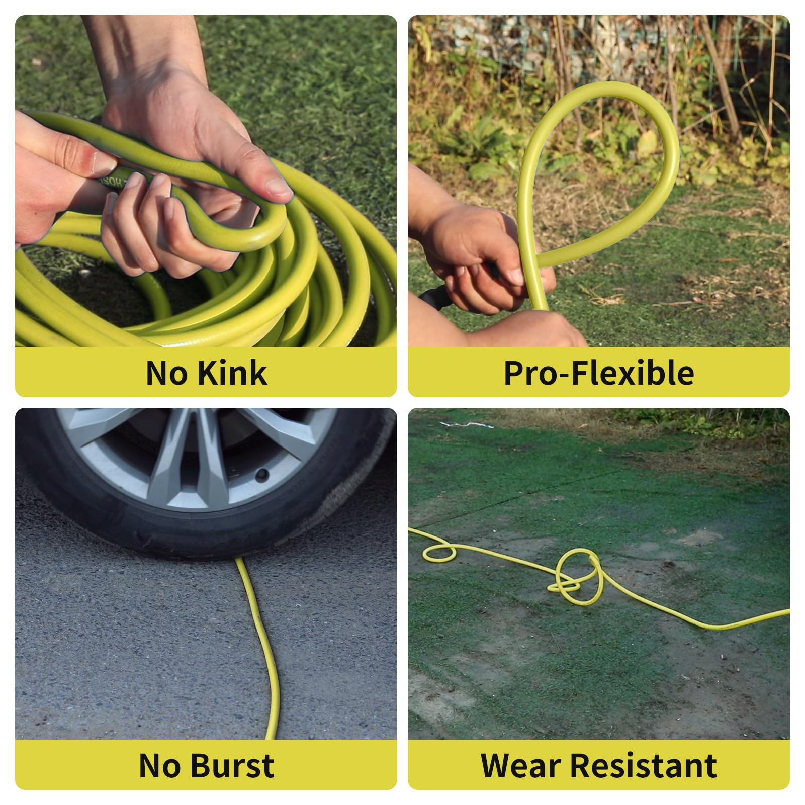 POHIR coiled hose beside boot for scale, easy storage and transport