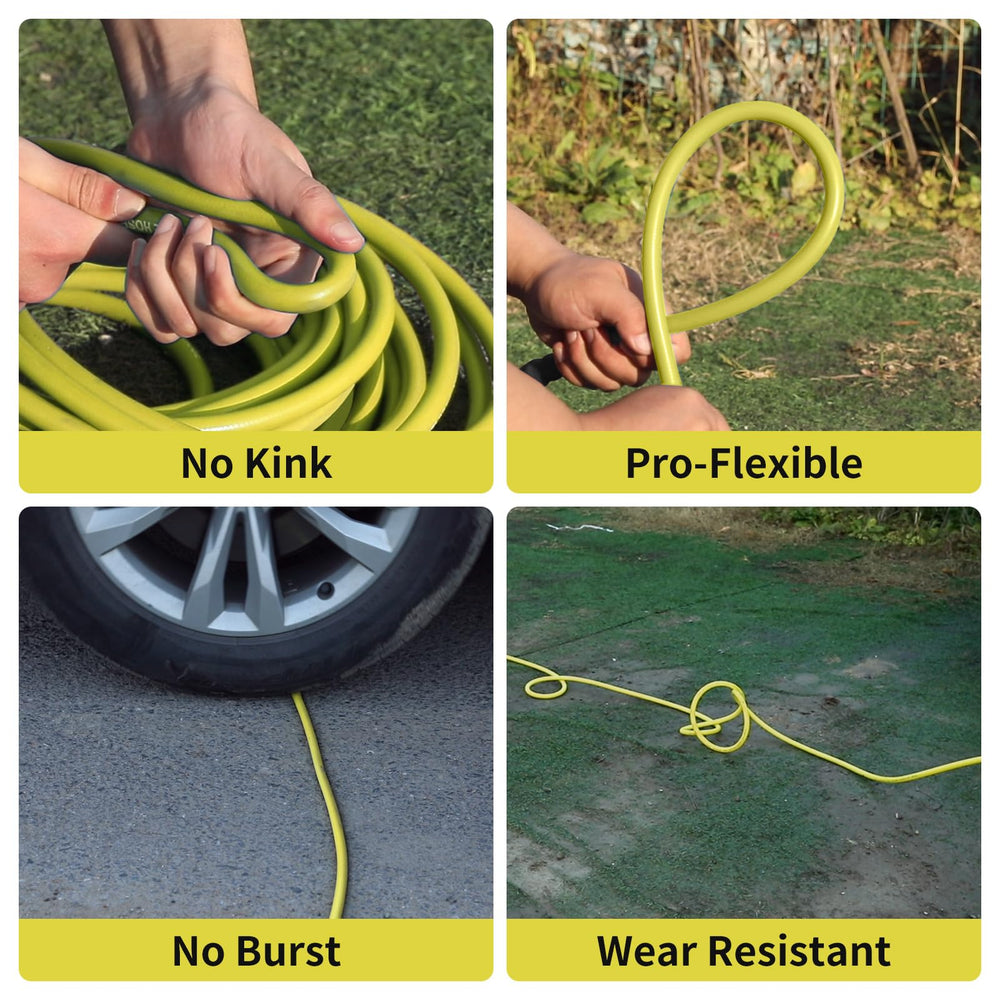 POHIR coiled hose beside boot for scale, easy storage and transport