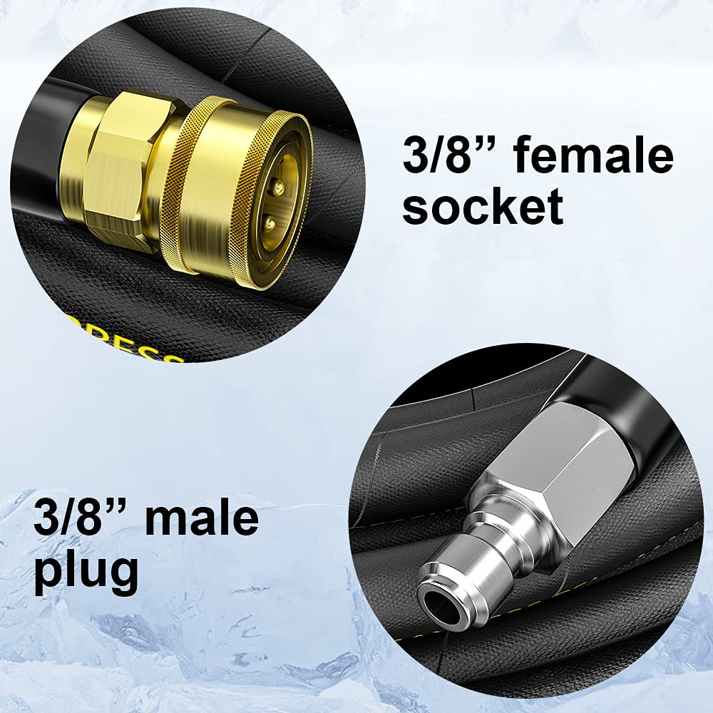 POHIR hose attached to a hose reel for neat storage and convenience