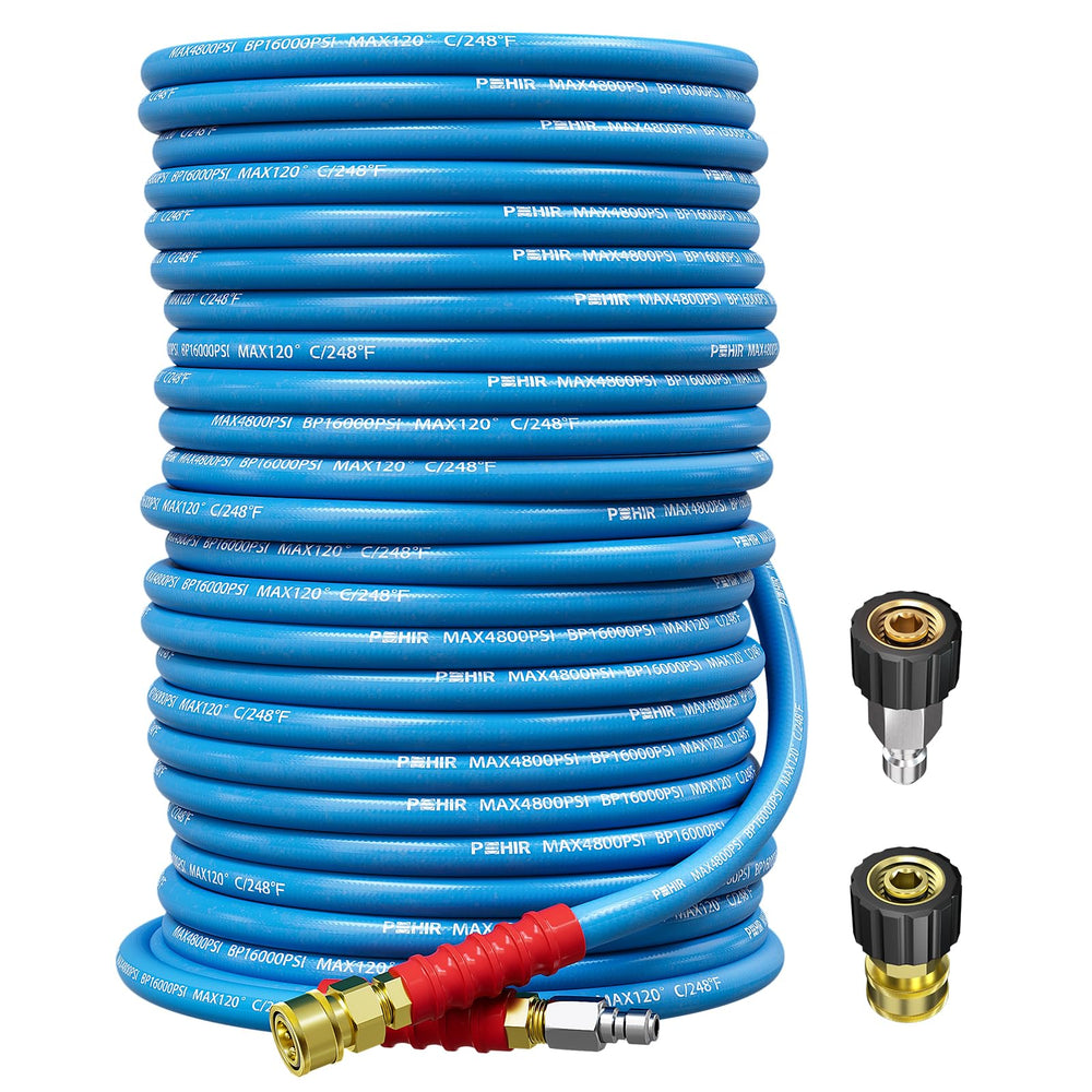 POHIR hose front packaging showing 100ft length and features for easy selection