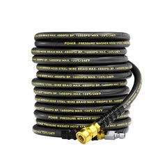 POHIR hose front packaging showing 50ft length and 4800 PSI rating for durable cleaning