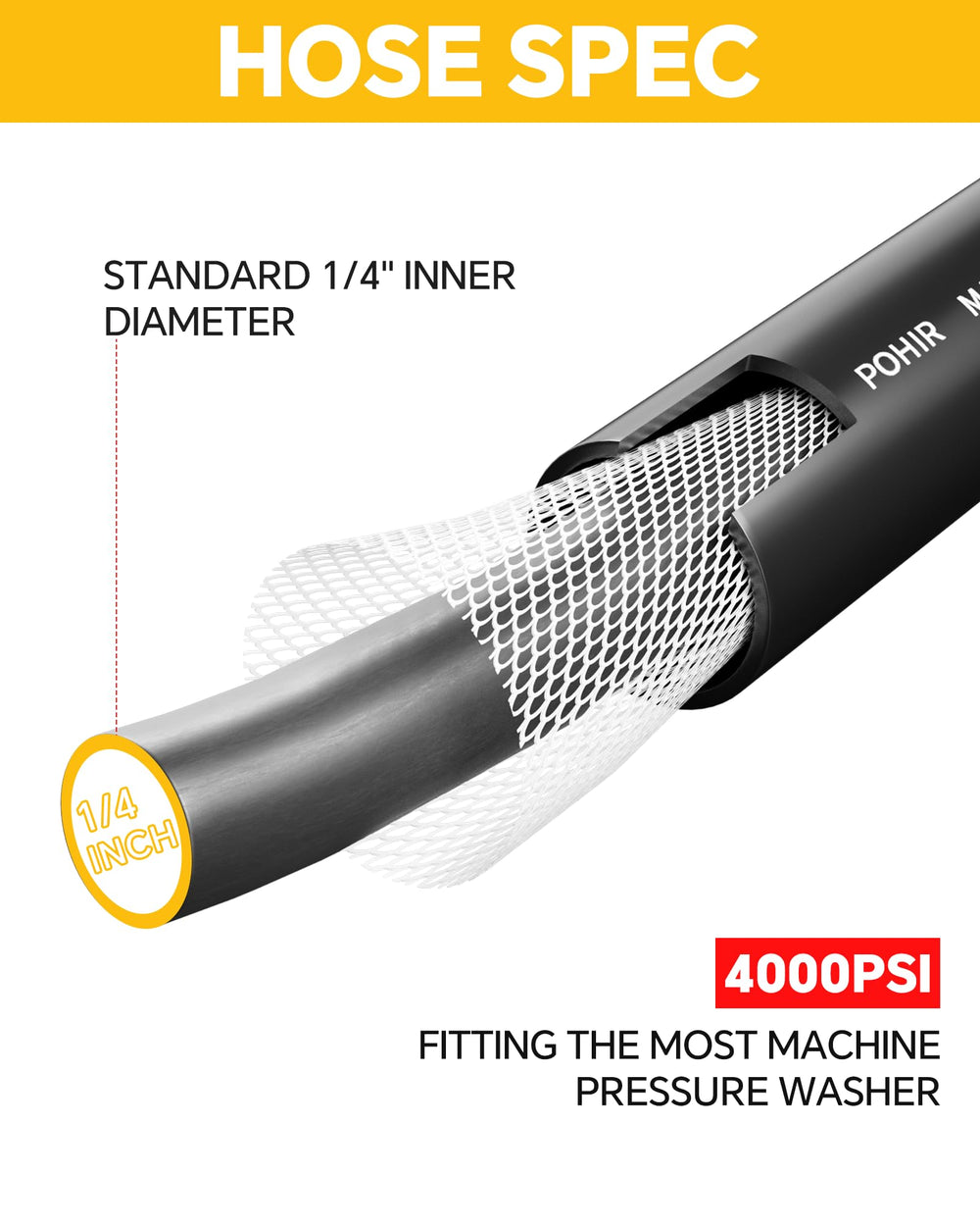 POHIR M22 swivel close-up showing durable brass connection for leak prevention