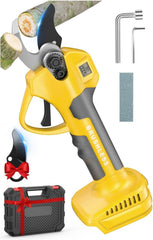 POIFL front view of electric pruning shears showing compact body and blade — reliable cutting