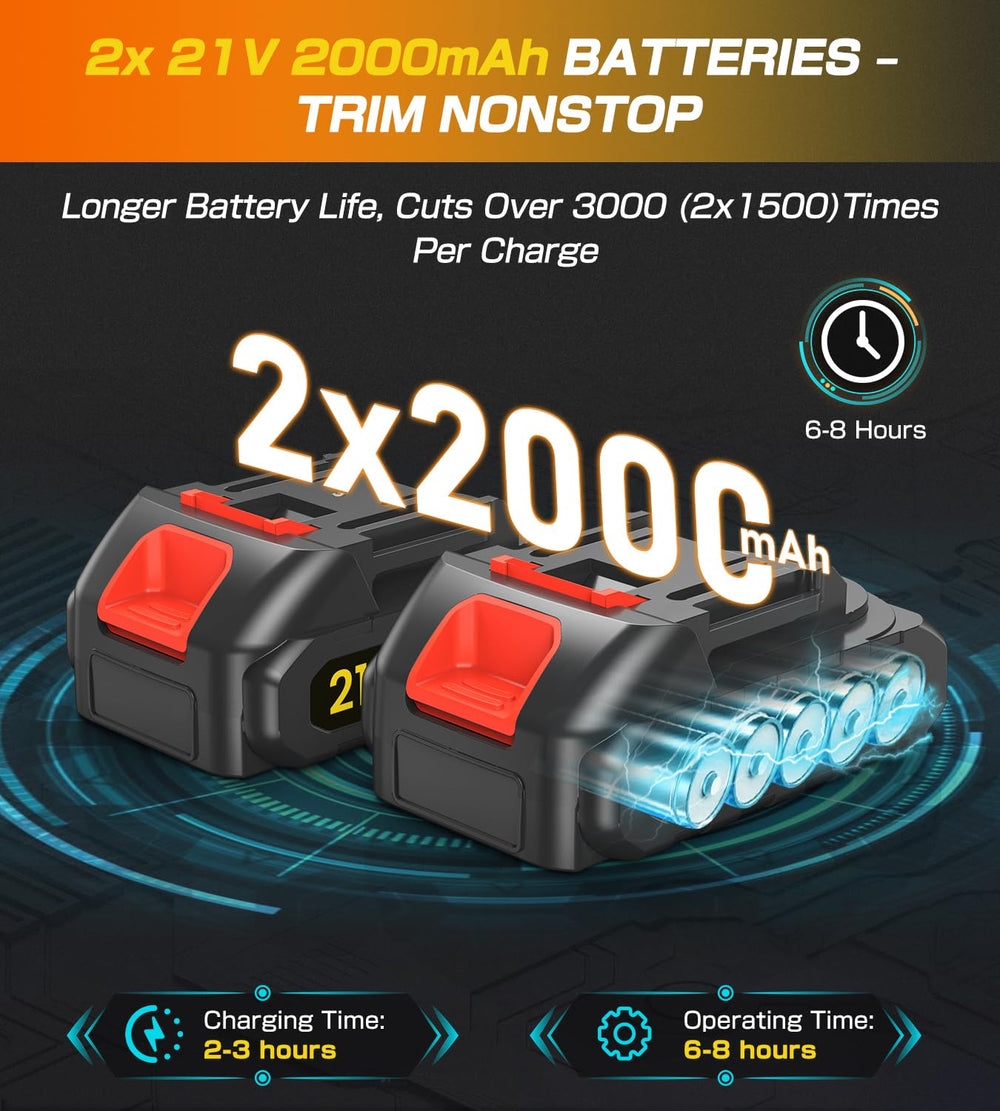 POIFL two batteries and carrying case for extended runtime and transport