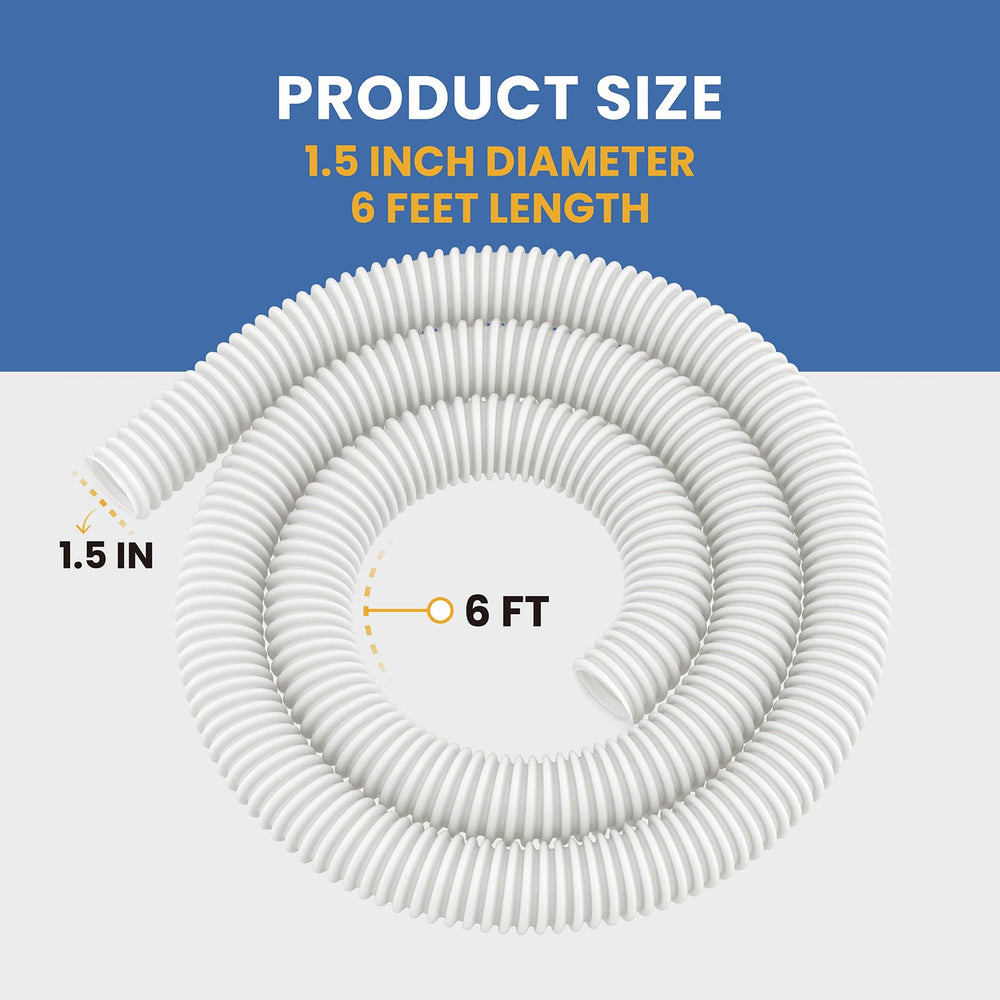 Pokin 6-foot feed hose full length displayed on white background for clarity