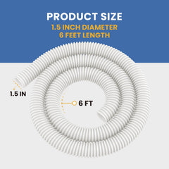 Pokin 6-foot feed hose full length displayed on white background for clarity