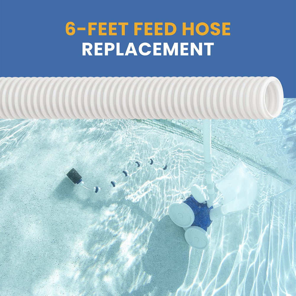 Pokin feed hose being installed poolside for fast maintenance benefit