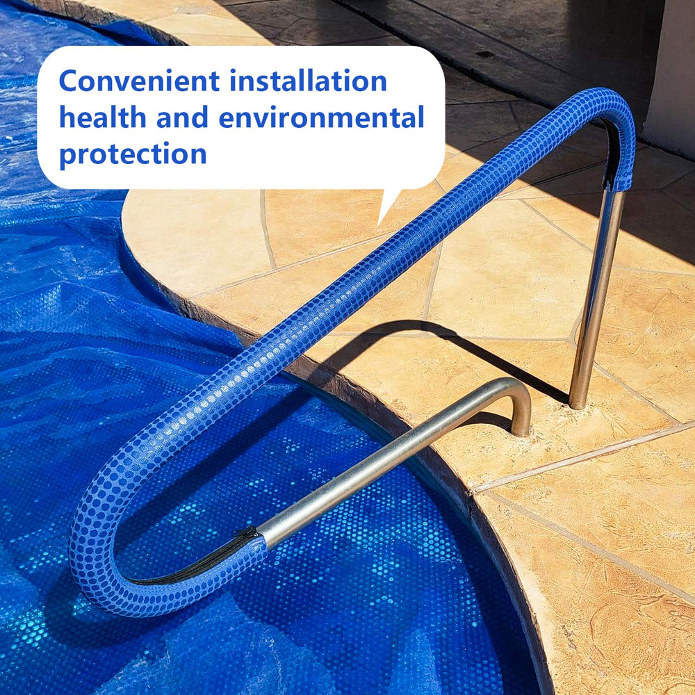 Pokin installed on pool ladder showing improved grip and safety benefit