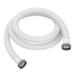 Pokin front view of full 1.5" x 9.8 ft hose showing connectors and flexibility benefit