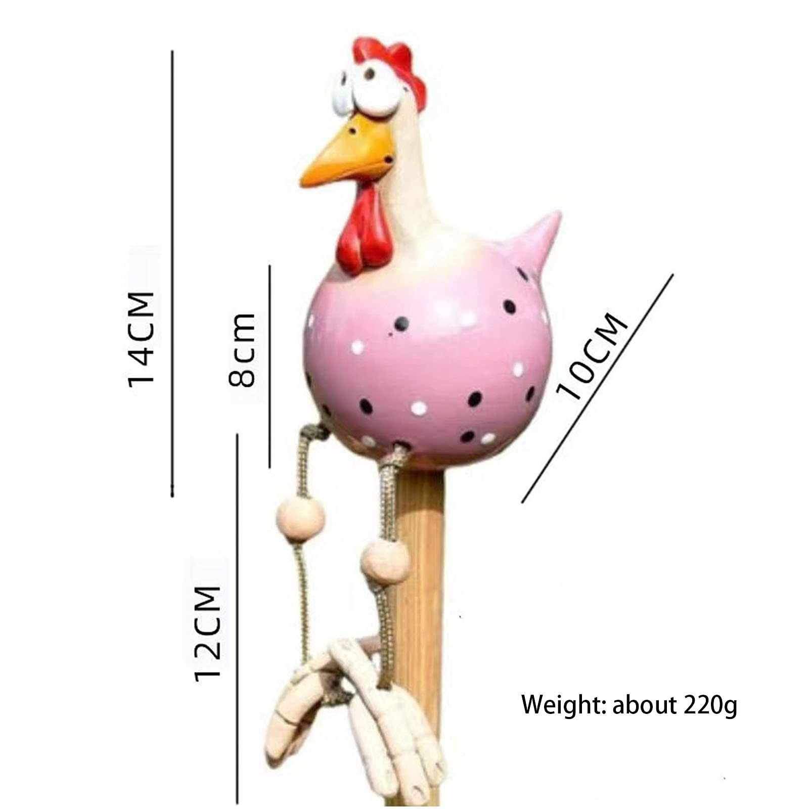 POKSAUAE rooster held in hand to show compact size and portable weight benefit