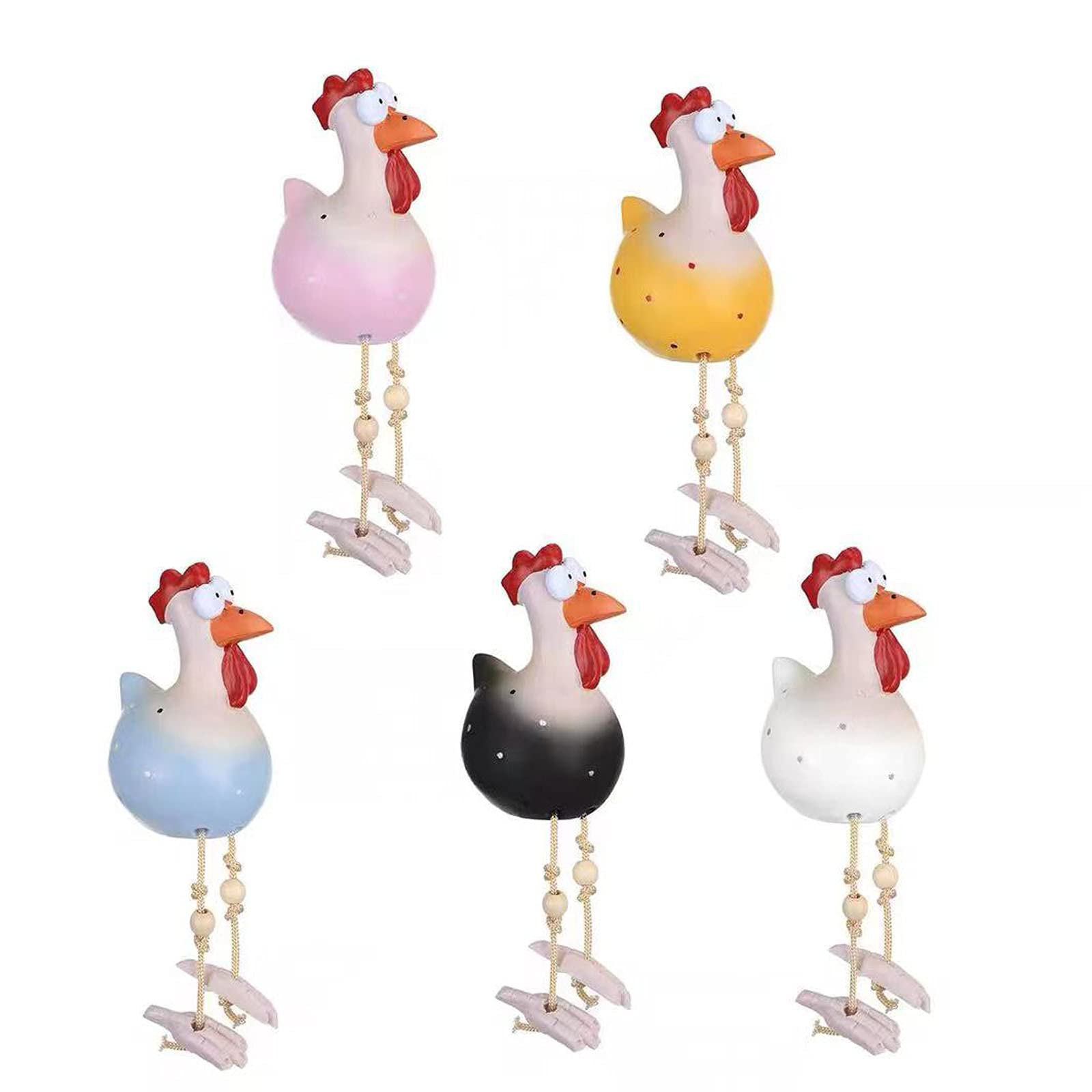 POKSAUAE roosters on a balcony railing adding whimsical curb appeal and easy styling