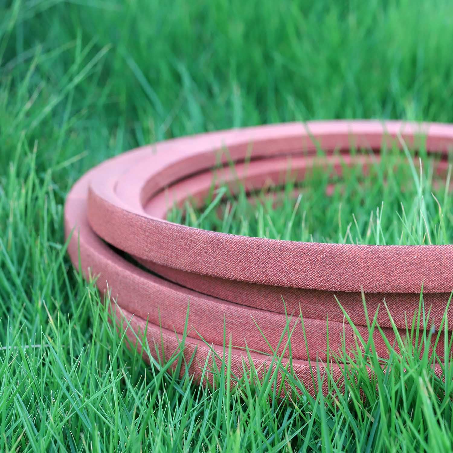 Pokuuer belt beside a ruler showing scale and accurate OEM length replacement