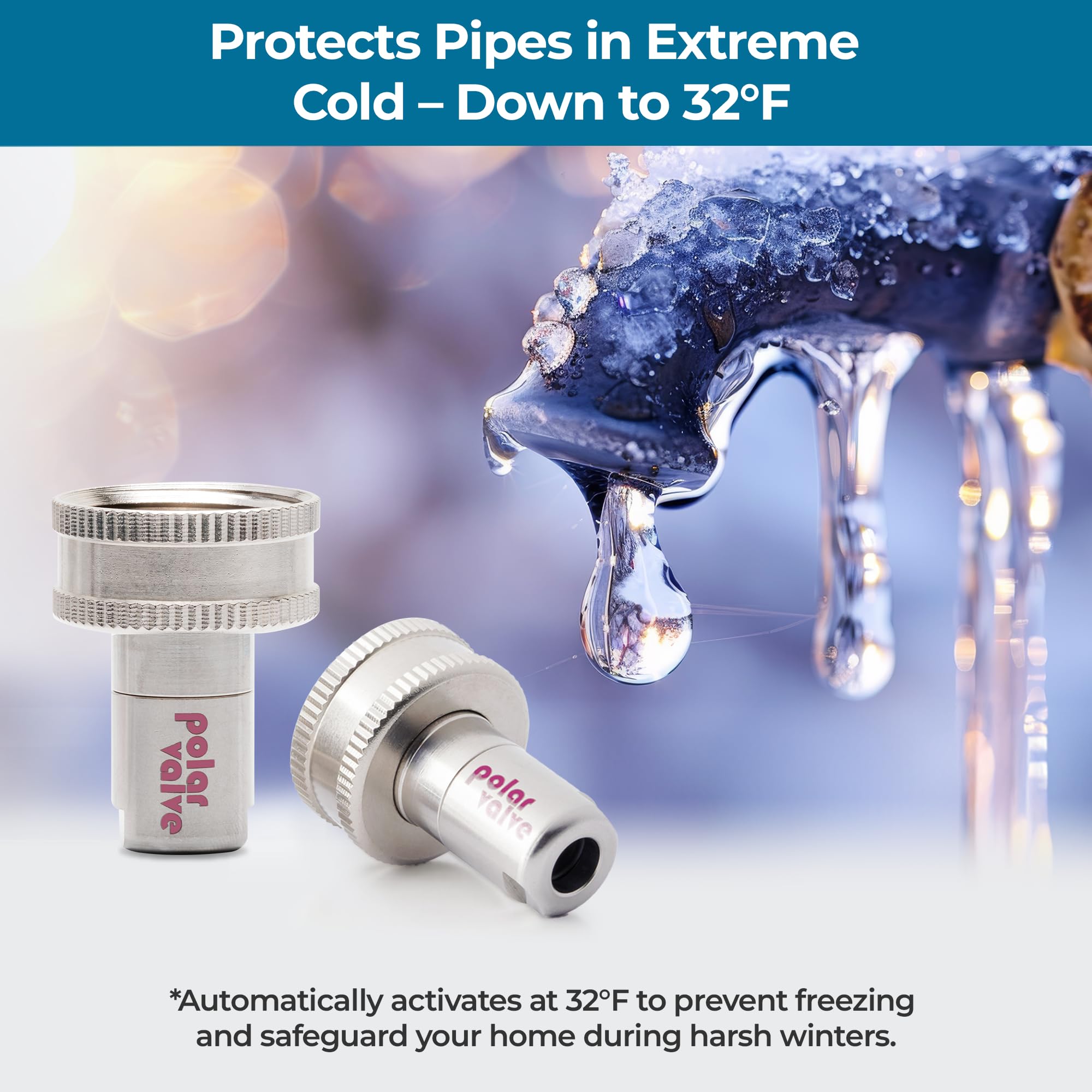 POLAR VALVE close-up of internal alloy element showing reliable activation benefit