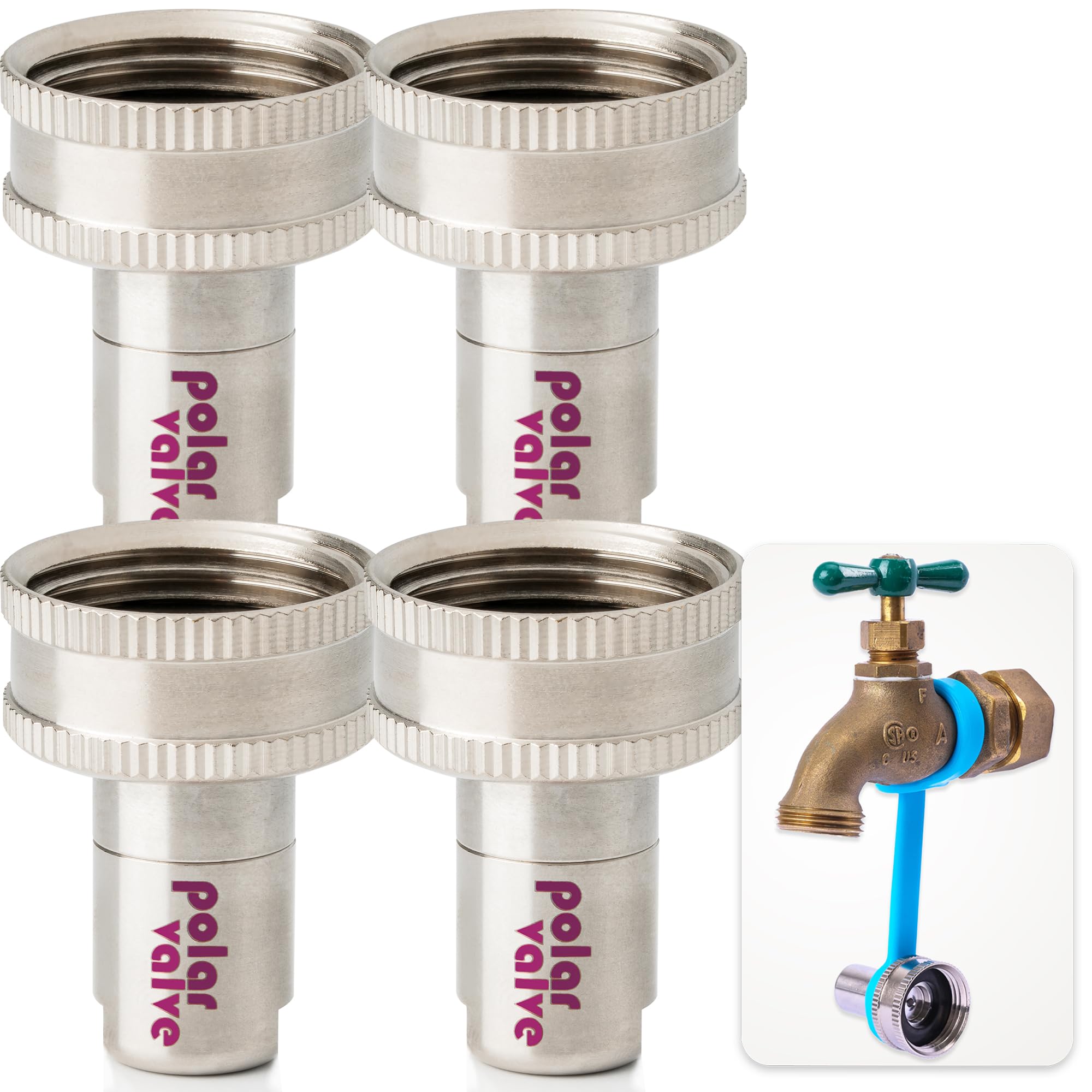 POLAR VALVE front view showing compact valve and weatherproof benefit