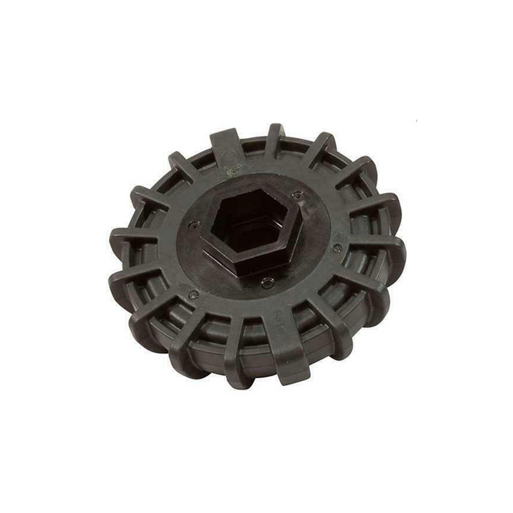 Polaris close-up of bristles texture showing durable plastic for thorough scrubbing