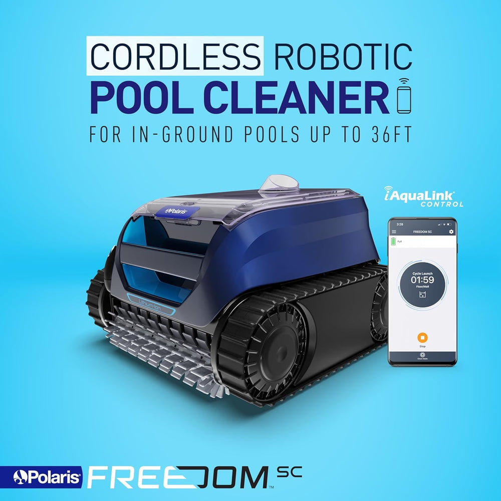 Polaris Freedom SC top control and handle visible for quick tap retrieval and easy carrying