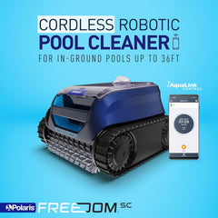 Polaris Freedom SC top control and handle visible for quick tap retrieval and easy carrying