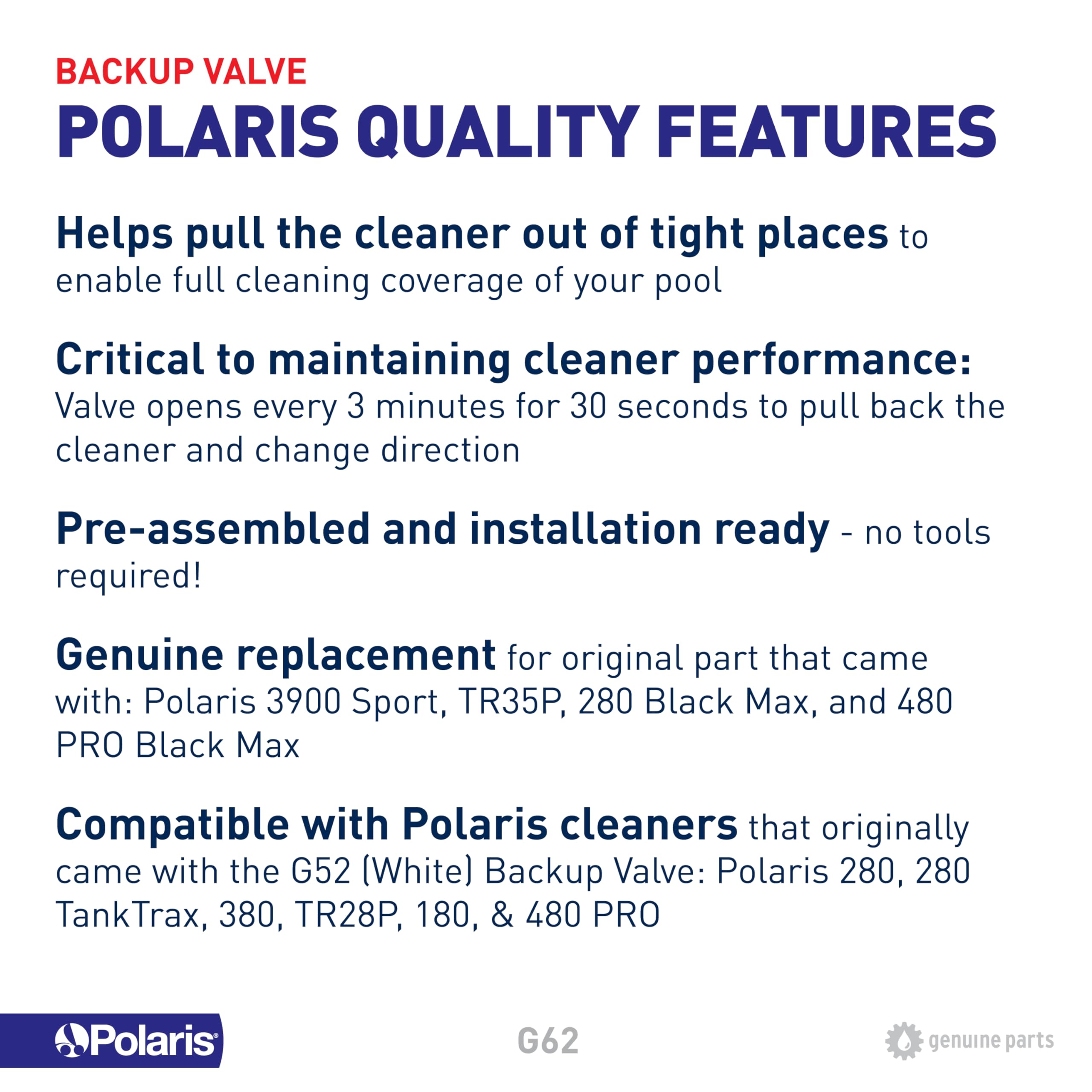 Polaris close-up of G63 mechanism, demonstrating durable precision parts