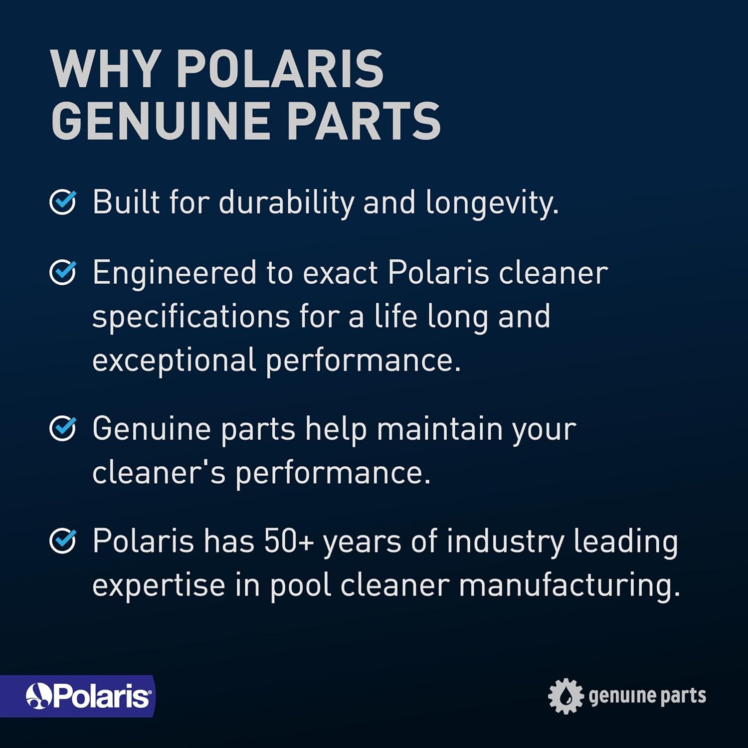 Polaris kit installed on cleaner in pool showing restored movement benefit