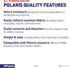 Polaris K13 mesh texture detail demonstrating durable filtration and consistent water flow