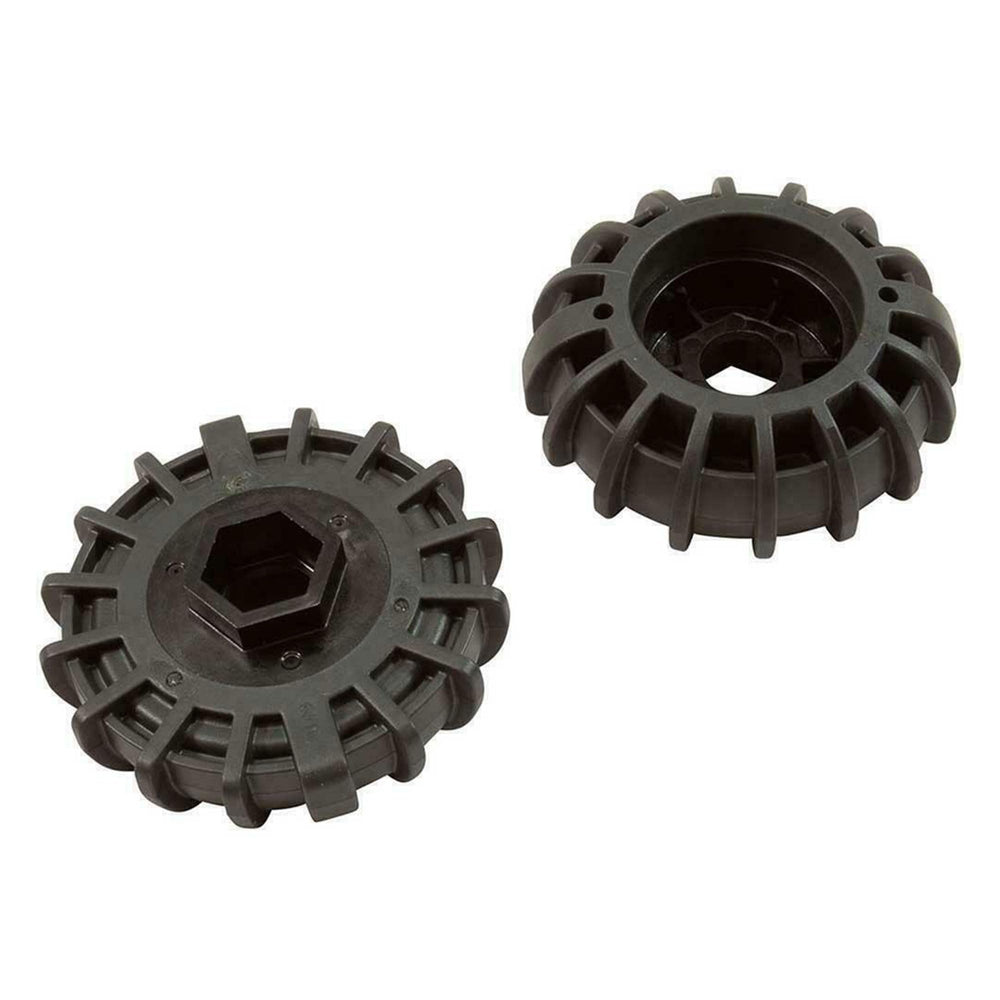 Polaris side brush 2-pack front view showing replacement parts and compatibility benefit