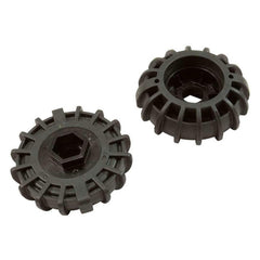 Polaris side brush 2-pack front view showing replacement parts and compatibility benefit