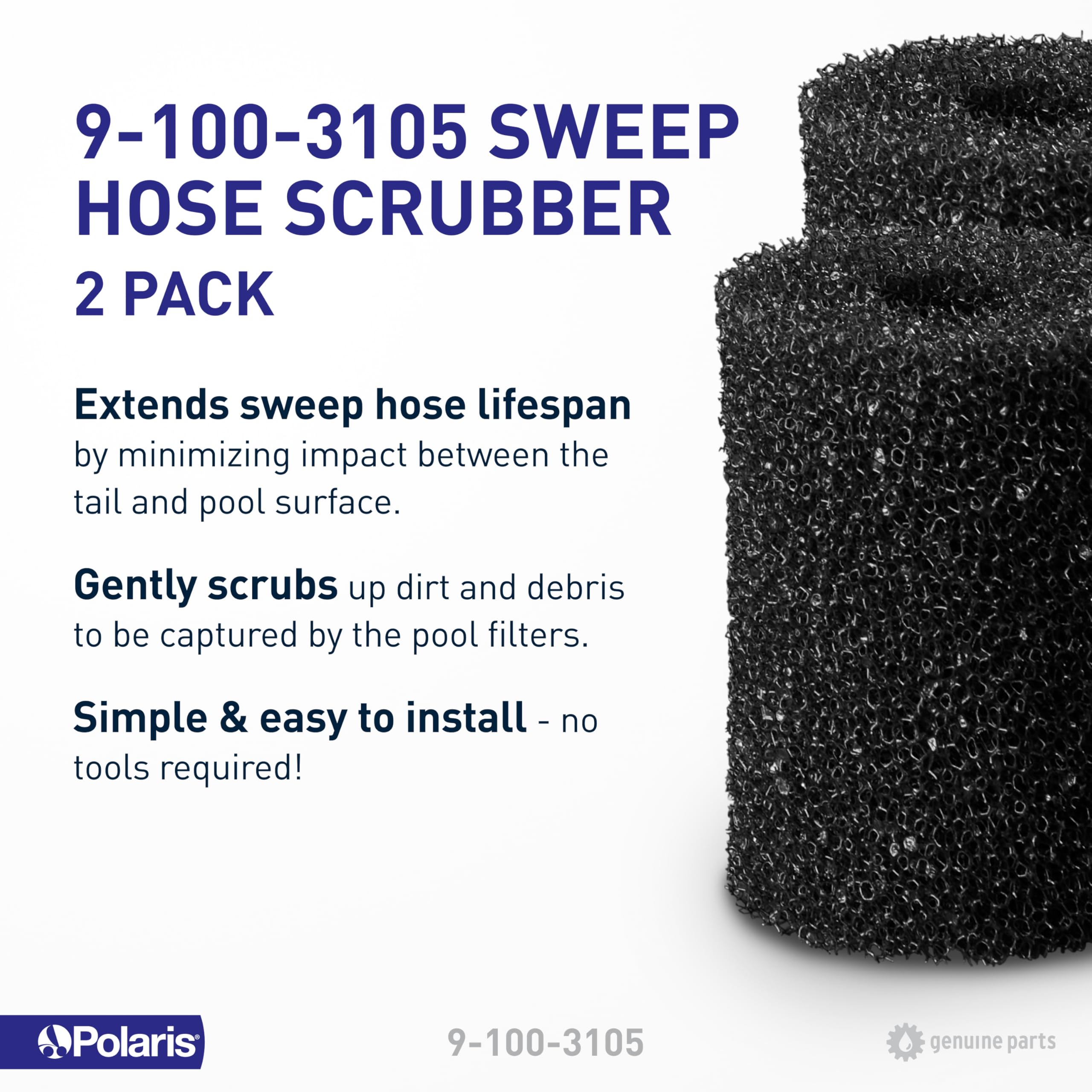 Polaris superbag close-up zipper enclosure showing secure debris retention benefit