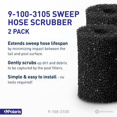 Polaris superbag close-up zipper enclosure showing secure debris retention benefit