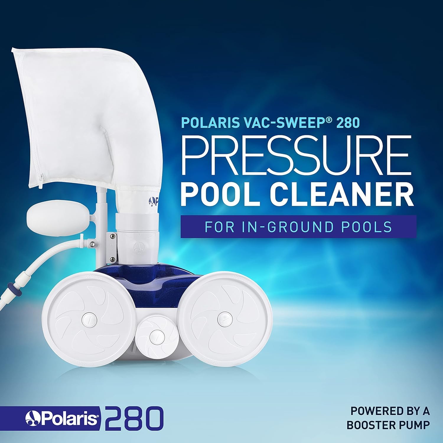 Polaris Vac-Sweep 280 single-chamber filter bag close-up capturing large debris