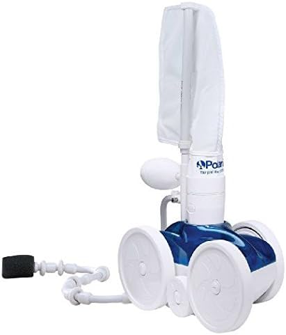 Polaris Vac-Sweep 280 beside pool step showing size and coverage benefit