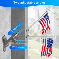 POLEFLY rotating flag rings detail showing tangle-free spinning mechanism