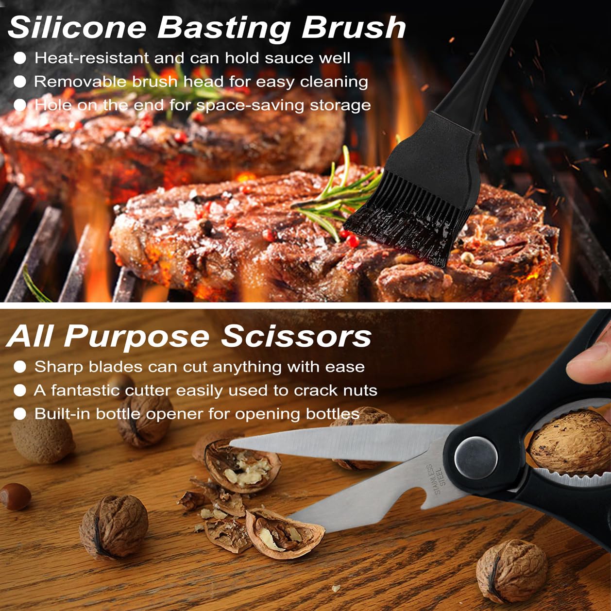 POLIGO salt and pepper set with reusable straws highlighting meal finishing touches and practicality benefit