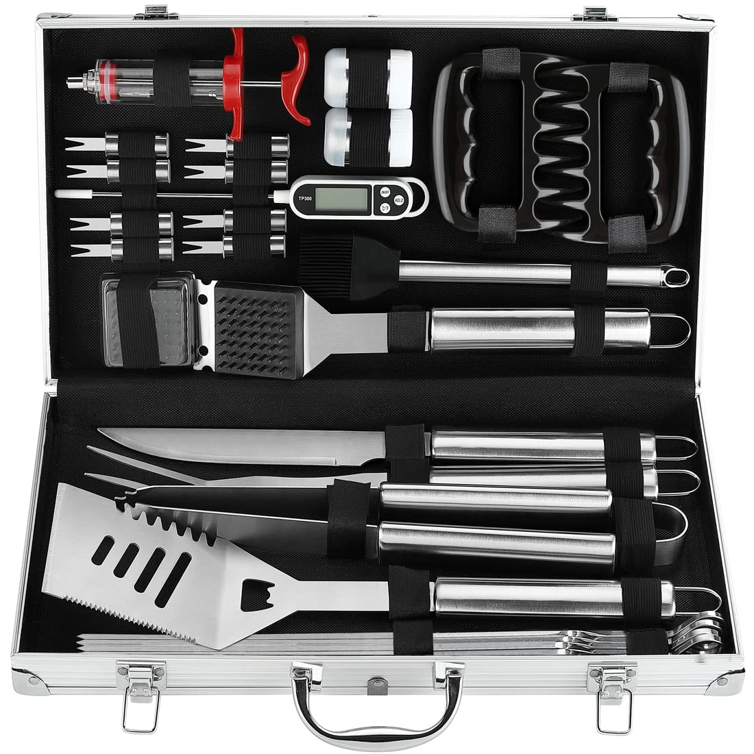 POLIGO aluminum case front view showing organized tool layout benefit storage