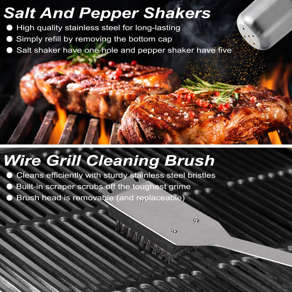POLIGO grill cleaning brush with replacement head highlighting long-term use